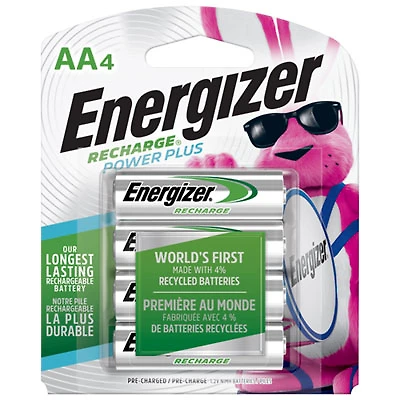 Energizer NH15BP4 4-Pack "AA" NiMH Rechargeable Batteries