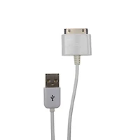 Logiix 1m 30-Pin Connector to USB Sync and Charge Cable - White