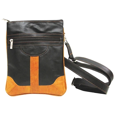 Ashlin Dorothy Leather Pouch - Black/Brown