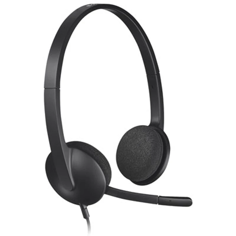 Logitech H340 USB Headset with Noise-Cancelling Microphone (981-000507) - Black