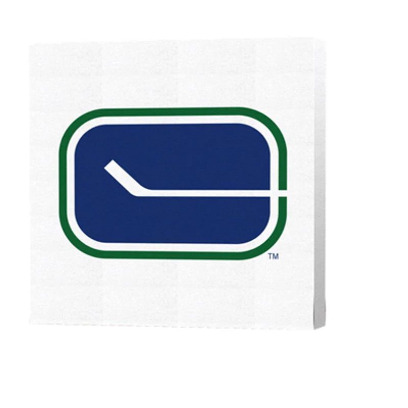 Vancouver Canucks Canvas Art (NHL291970128W) - Vintage Stick White Logo