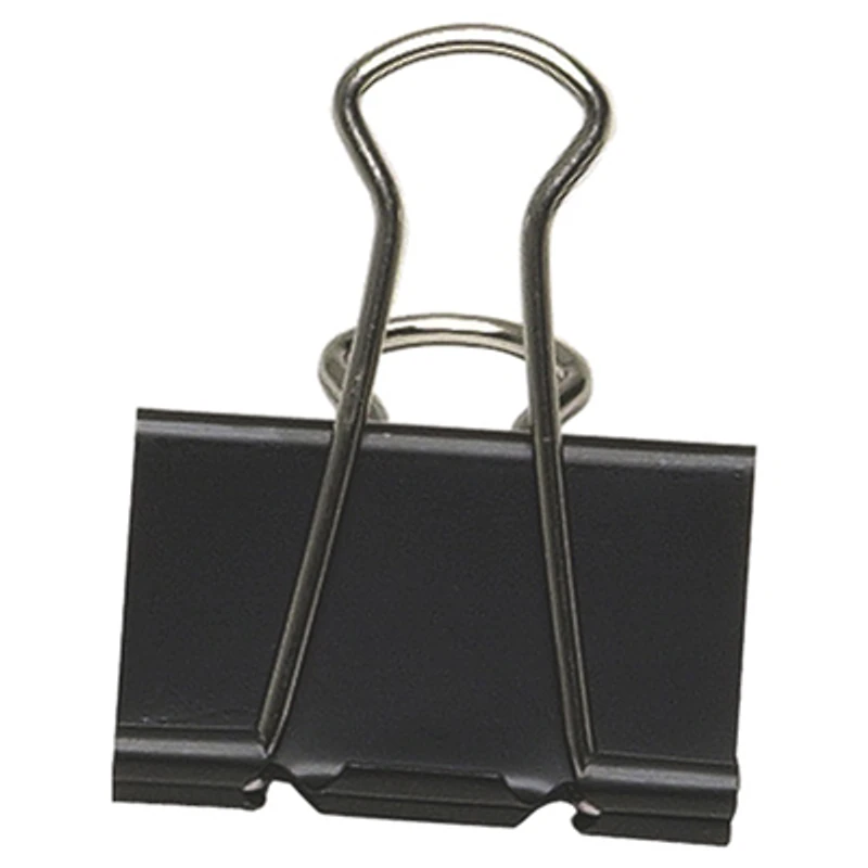 Acme United Sure-Grip Triangular Fold Back Binder Clips (ACM11213) - 12 Pack - Black