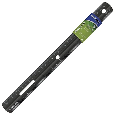 Acme United Westcott KleenEarth Recycled Plastic Ruler (ACM41015) - Black