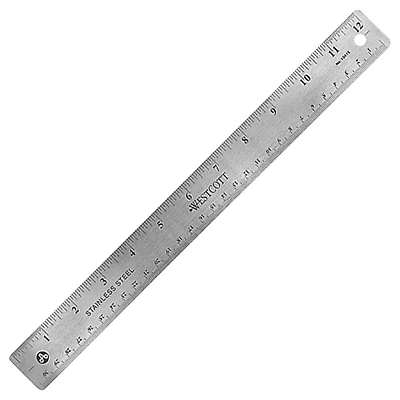 Acme United Westcott Stainless Steel Ruler (ACM50201)