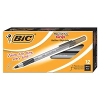 BIC Round Stic Ballpoint Pen (BICGSFG11-BK) - 12 Pack - Black