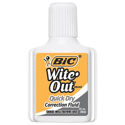 BIC Wite-Out Quick Dry Correction Fluid (BICWOFQD12)