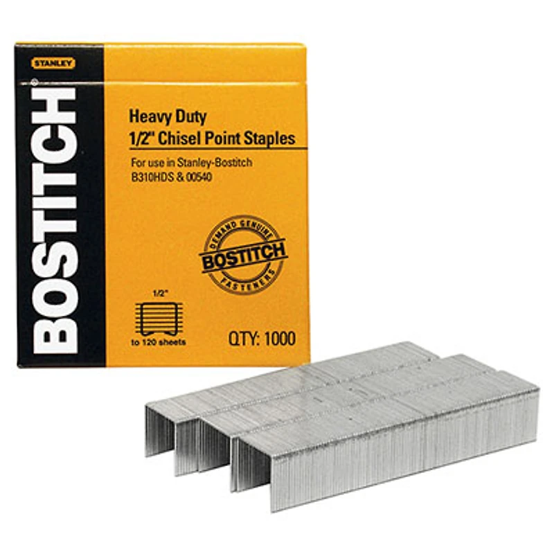 Stanley Bostitch 1/2" Heavy-Duty Staples (BOSSB351/2-1M)