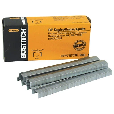 Stanley Bostitch B8 Power Crown Staples (BOSSTCRP2115) - 5000 Pack