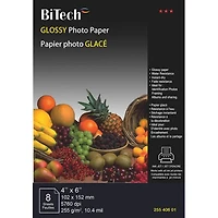 BiTech 8-Sheet 4" x 6" Glossy Photo Paper