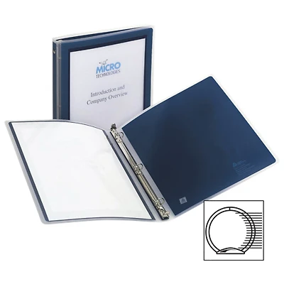 Avery 1/2" Flexi-View Round Ring Binder (AVE15766) - Navy