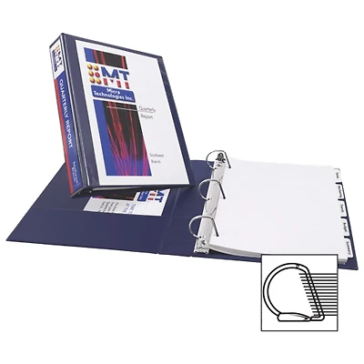 Avery 3" Durable Slant D-Ring View Binder (AVE17044) - Navy Blue