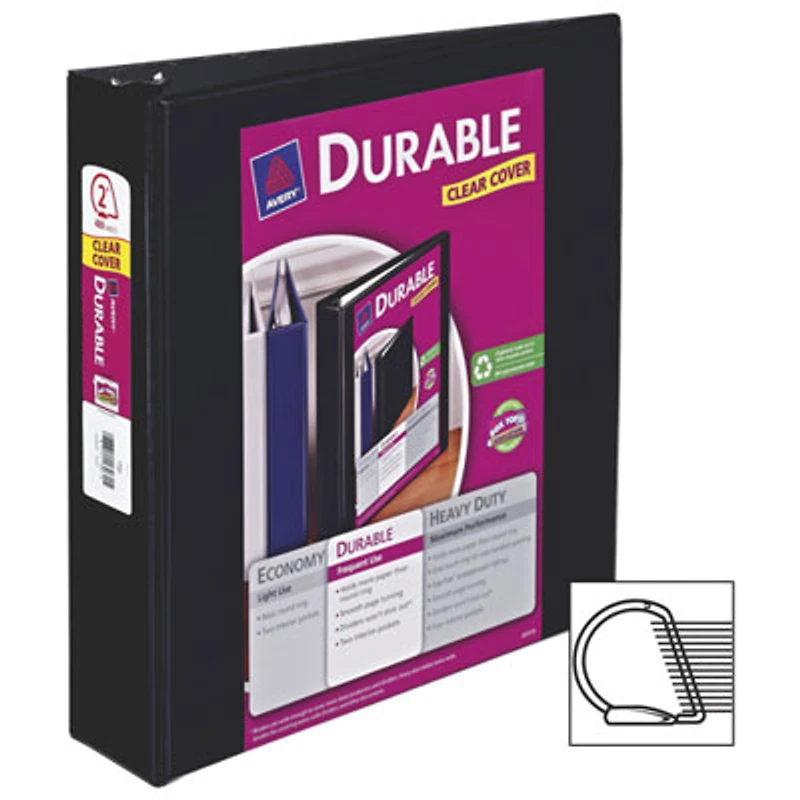 Avery 2" Durable Slant D-Ring View Binder (AVE17031) - Black