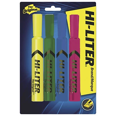 Avery Hi-Liter Chisel Point Highlighter (AVEC83564) - 4 Pack