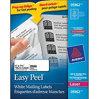 Avery 1" x 4" Easy Peel Mailing Labels (AVE05962) - 3500 Pack
