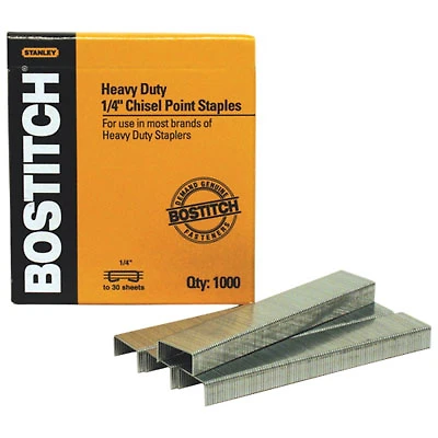 Stanley Bostitch 1/4" Heavy Duty Staples (BOSSB351/4-5M) - 5000 Pack