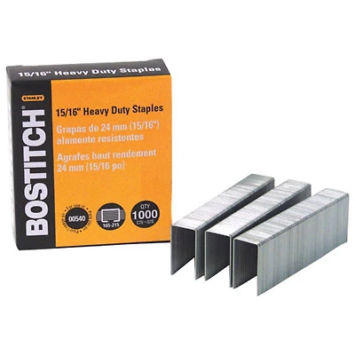 Stanley Bostitch 1/2" Heavy Duty Staples (BOSSB351516HC) - 1000 Pack