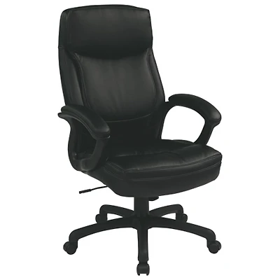 Work Smart Eco Leather Executive Chair - Black