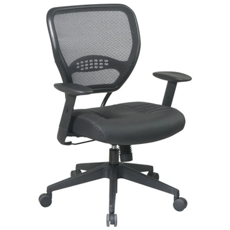 Space Seating Leather Office Chair - Black