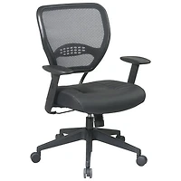Space Seating Leather Office Chair - Black