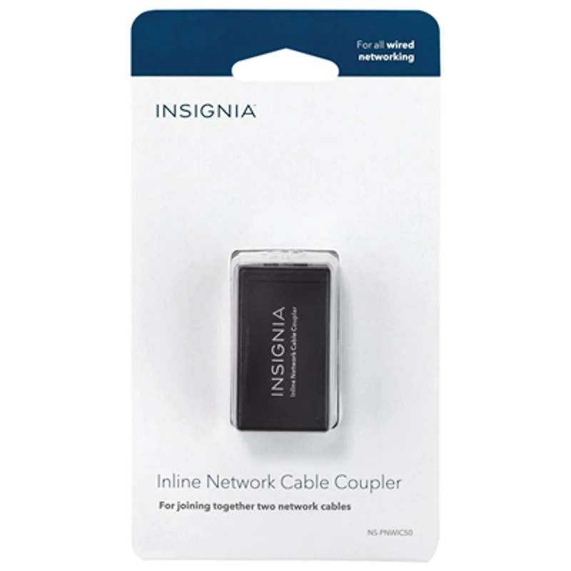 Insignia Cat-5/5e/6 RJ45 Inline Ethernet Cable Coupler Adapter - Grey - Only at Best Buy