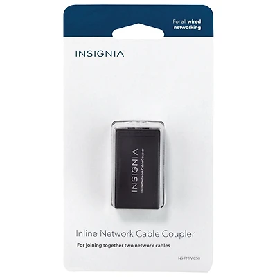 Insignia Cat-5/5e/6 RJ45 Inline Ethernet Cable Coupler Adapter - Grey - Only at Best Buy
