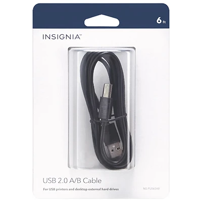 Insignia 1.8m (6 ft.) USB-A to USB-B Cable (NS-PU065AB-C) - Only at Best Buy