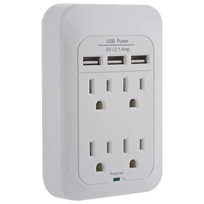 Insignia 4-Outlet Surge Protector With USB - Only at Best Buy