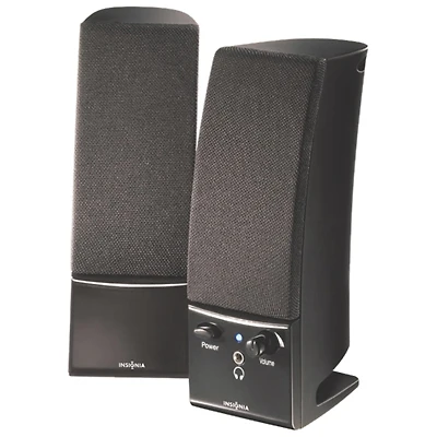 Insignia 2.0 Stereo Computer Speaker (NS-PCS20-C) - Black - Only at Best Buy