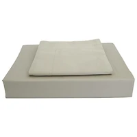 Maholi Solid Collection 250 Thread Count Egyptian Cotton Duvet Cover Set - Double/Full - Taupe