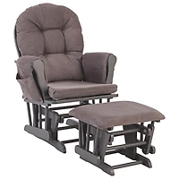 Stork Craft Hoop Custom Padded Arm Cushion Glider & Ottoman - Grey