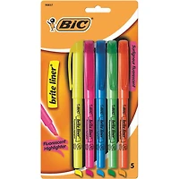 BIC Brite Liner Highlighter (BLP51-AST) - 5 Pack - Assorted
