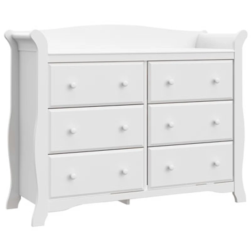 Storkcraft Avalon 6-Drawer Nursery Dresser-White