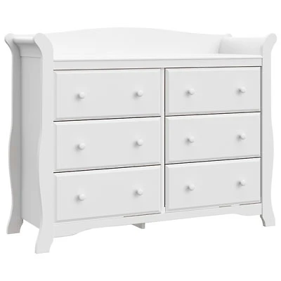 Storkcraft Avalon 6-Drawer Nursery Dresser-White