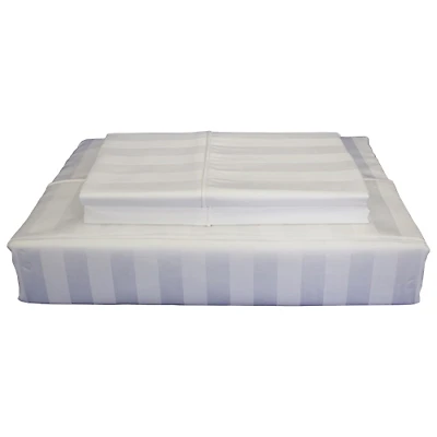 Maholi Damask Stripe Collection 310 Thread Count Rayon Sheet Set - Queen