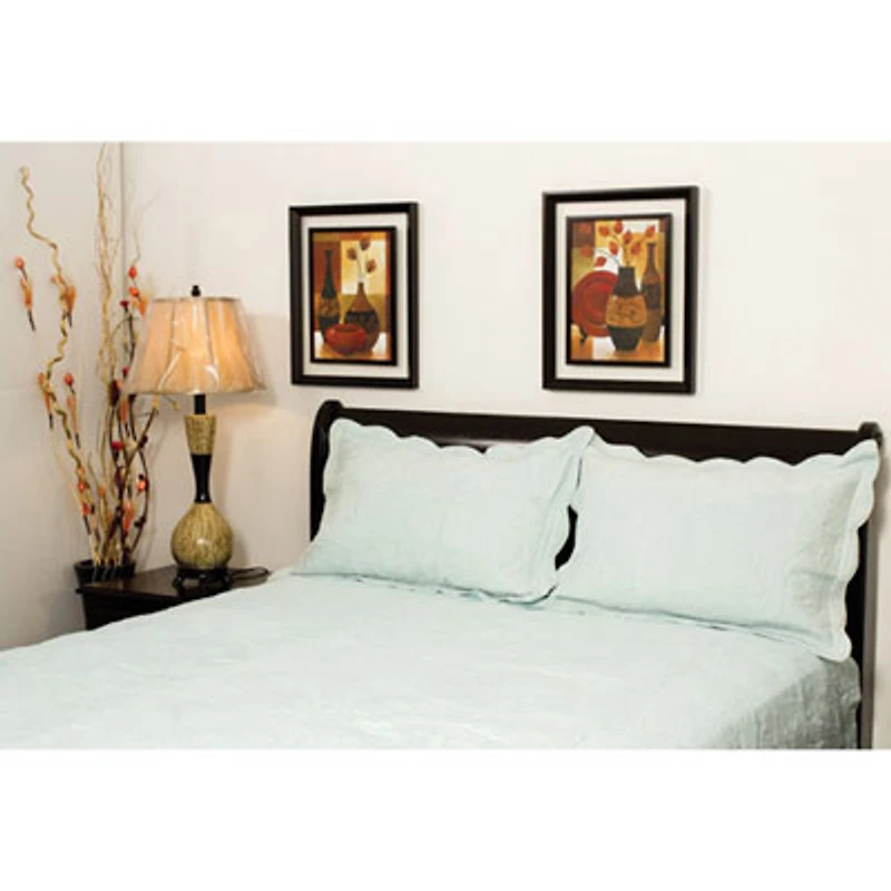 The St. Pierre Home Cotton Coverlet - Queen - Sea Blue