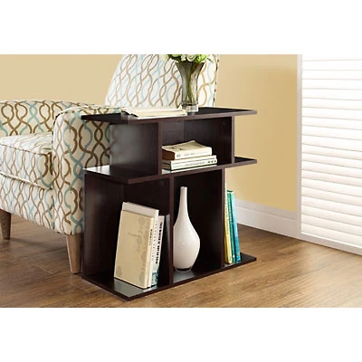 Contemporary Rectangular End Table - Cappuccino