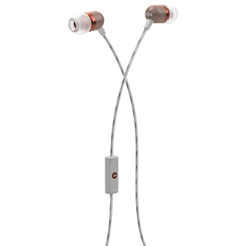 House of Marley Smile Jamaica In-Ear Sound Isolating Headphones with Microphone (EM-JE041-CP) - Tan/Copper