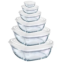 Duralex Lys Stackable Bowl with White Lid - Set of