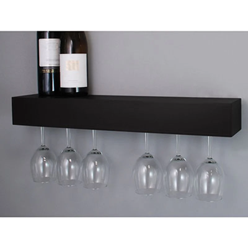 Pinot Wine Glass Holder Shelf - Black