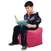 Comfy Kids - Cube Bean Bag Chair - Bling Pink
