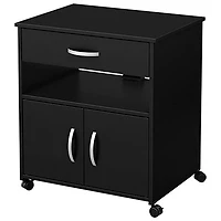 Fiesta Contemporary Mobile Microwave Cart - Black