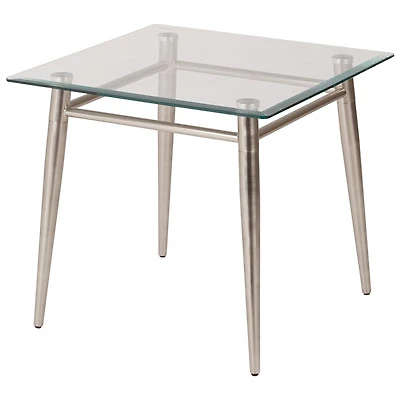 Avenue Six Brooklyn Square Glass-Top End Table