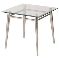 Avenue Six Brooklyn Square Glass-Top End Table