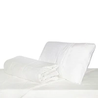 LuxeportPURE 233 Thread Count Silk 4 Seasons Duvet with Mattress & Pillow Protector - Queen - White