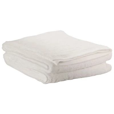 LuxeportSPA Bamboo Rayon/Cotton Bath Towel - Set of 2 - White