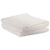 LuxeportSPA Bamboo Rayon/Cotton Bath Towel - Set of 2 - White