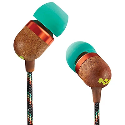 House of Marley Smile Jamaica In-Ear Headphones with Microphone (EM-JE041-RA) - Rasta