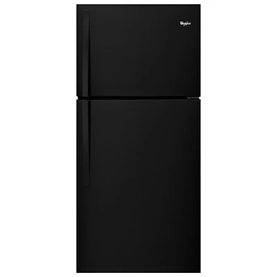 Whirlpool 30" 19.2 Cu. Ft. Top Freezer Refrigerator with LED Lighting (WRT549SZDB) - Black