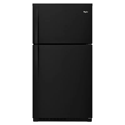Whirlpool 33" 21.3 Cu. Ft. Top Freezer Refrigerator with LED Lighting (WRT541SZDB) - Black