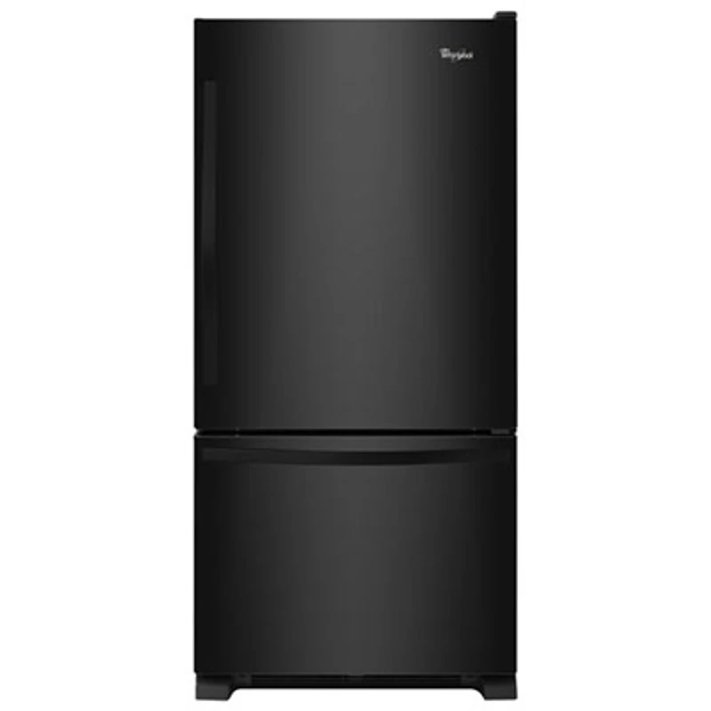 Whirlpool 33" 21.9 Cu. Ft. Bottom Freezer Refrigerator with LED Lighting (WRB322DMBB) - Black-on-Black